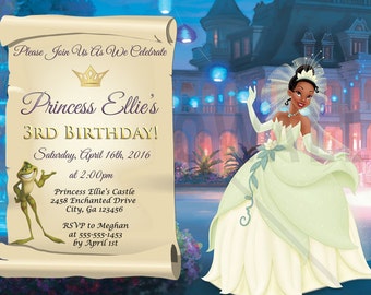 Invitación de cumpleaños de la Princesa Tiana, temática de Nueva Orleans (digital)