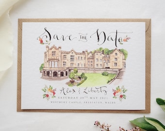 Save the Date Karten / Personalisierter Schauplatz Save the Dates