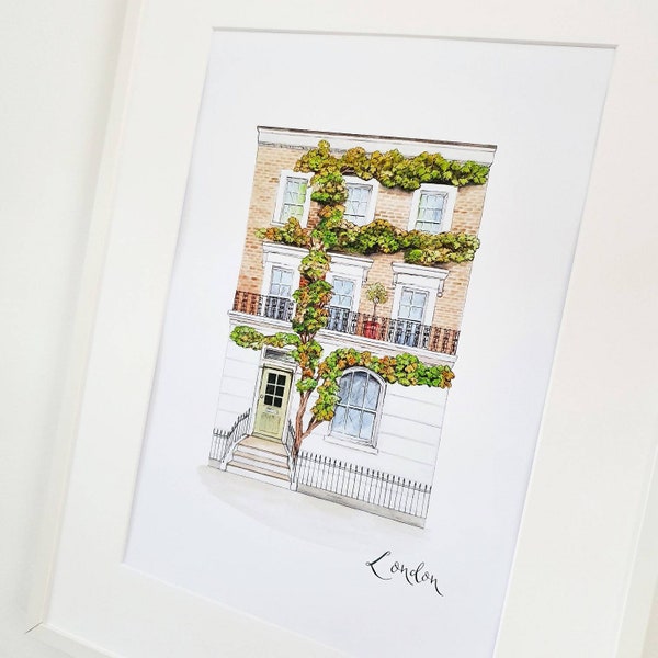 London Art Print // London Wall Art Print // Illustrated London Print