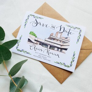 Save the Date Cards // Custom Illustrated Venue Save the Dates image 8