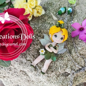Necklace with Tinkerbell fairy doll