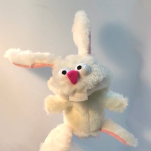 Bunny Rabbit Hand Puppet White