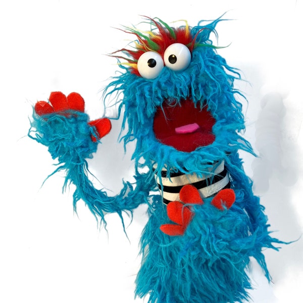 Marioneta de mano Blue Shaggy Chin Pro Monster