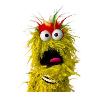 Green Shaggy Chin Pro Monster Hand Puppet image 1