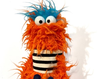 Orange Shaggy Chin Pro Monster Hand Puppet