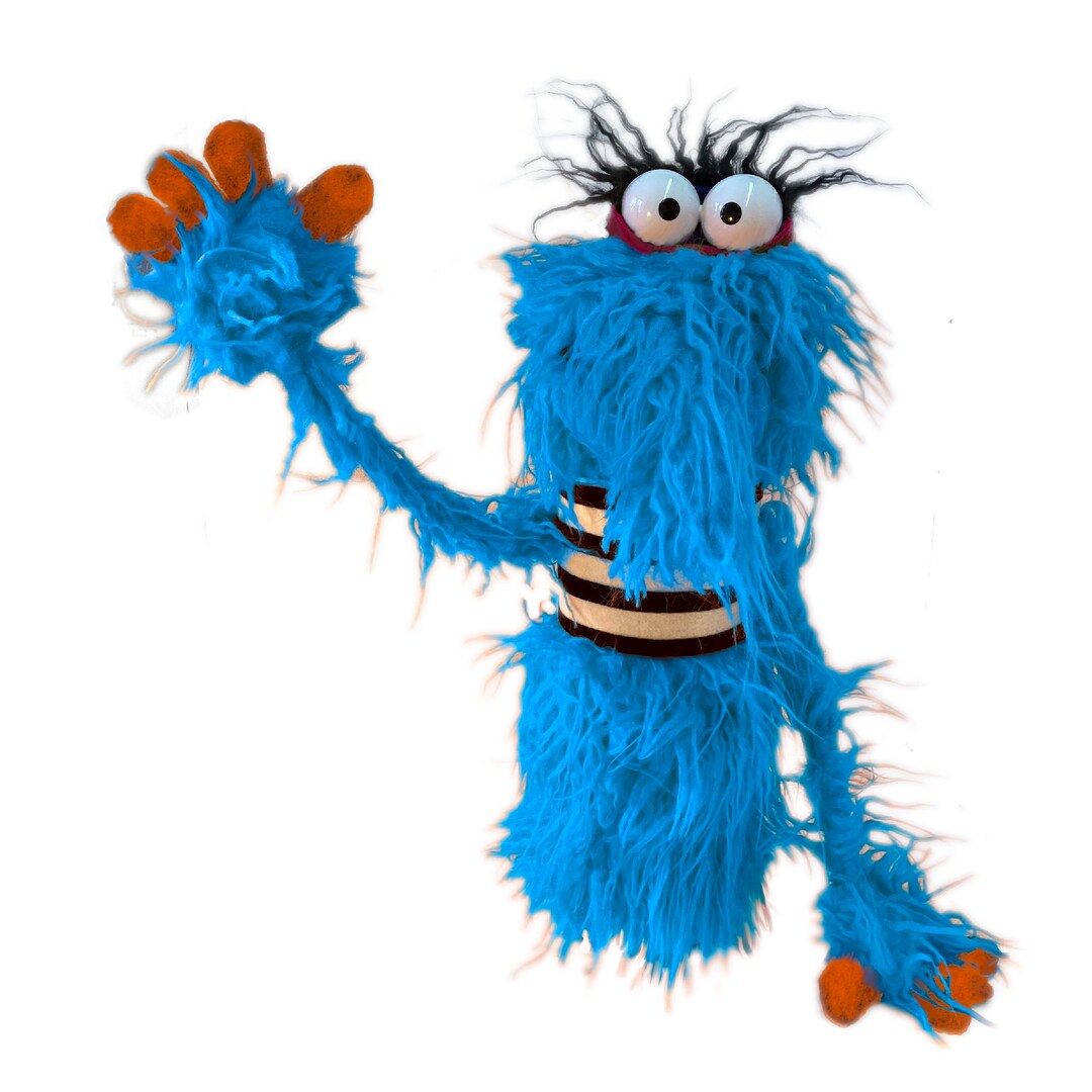 Blue Shaggy Shnozpro Professional Monster Hand Puppet Etsy Australia