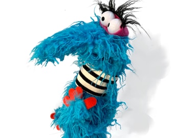 Blue Shaggy Shnoz-Pro, Professional Monster Hand Puppet