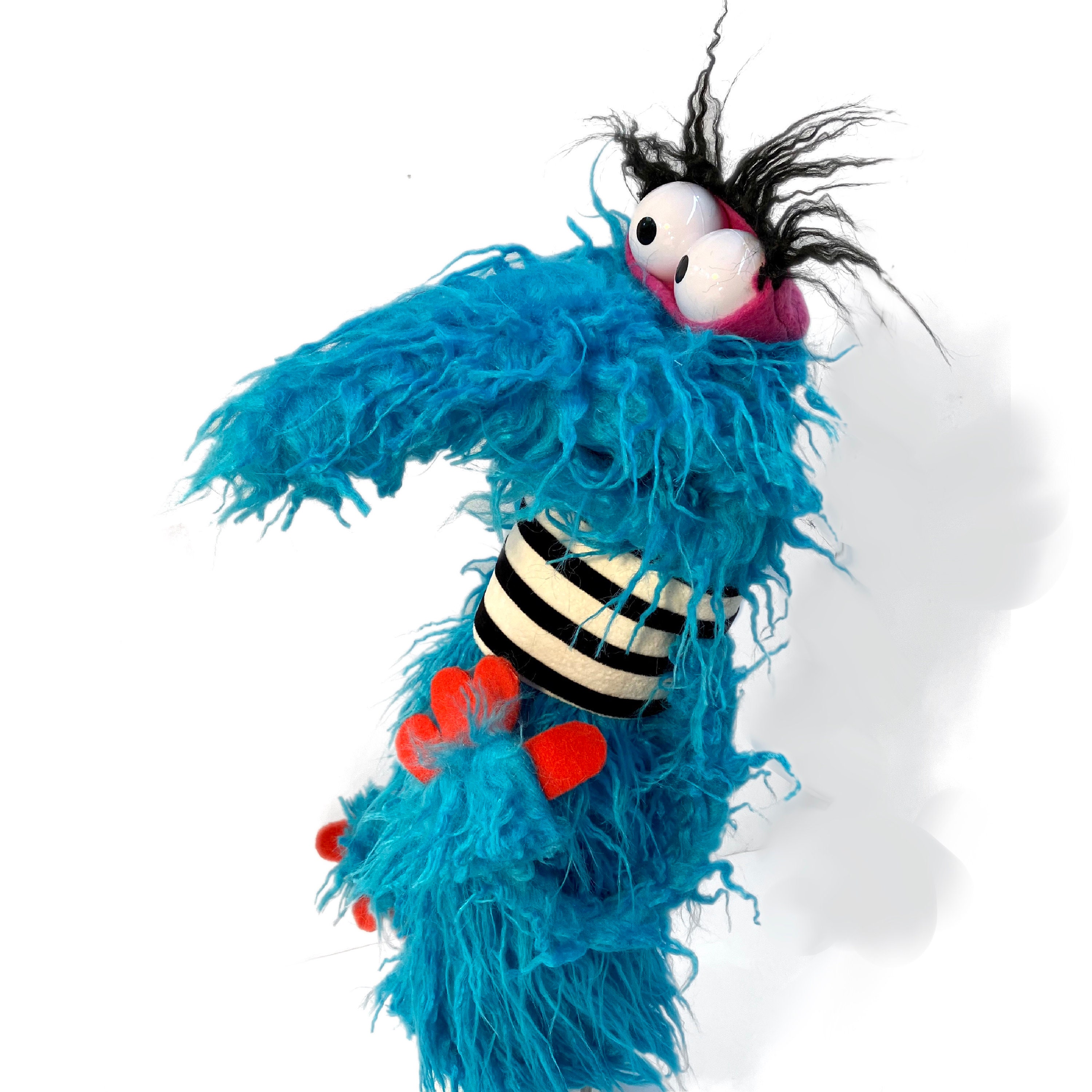 Blue Shaggy Shnoz-pro, Professional Monster Hand Puppet - Etsy