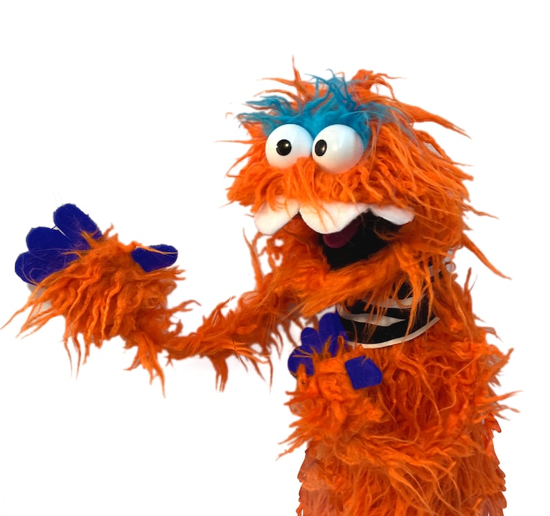 Fuzzbrain Puppet Orange Shaggy Fuzz Pro Monster Hand Puppet - Etsy Canada