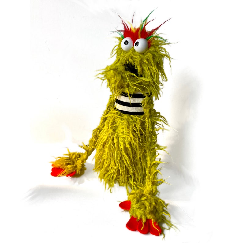 Green Shaggy Chin Pro Monster Hand Puppet image 7