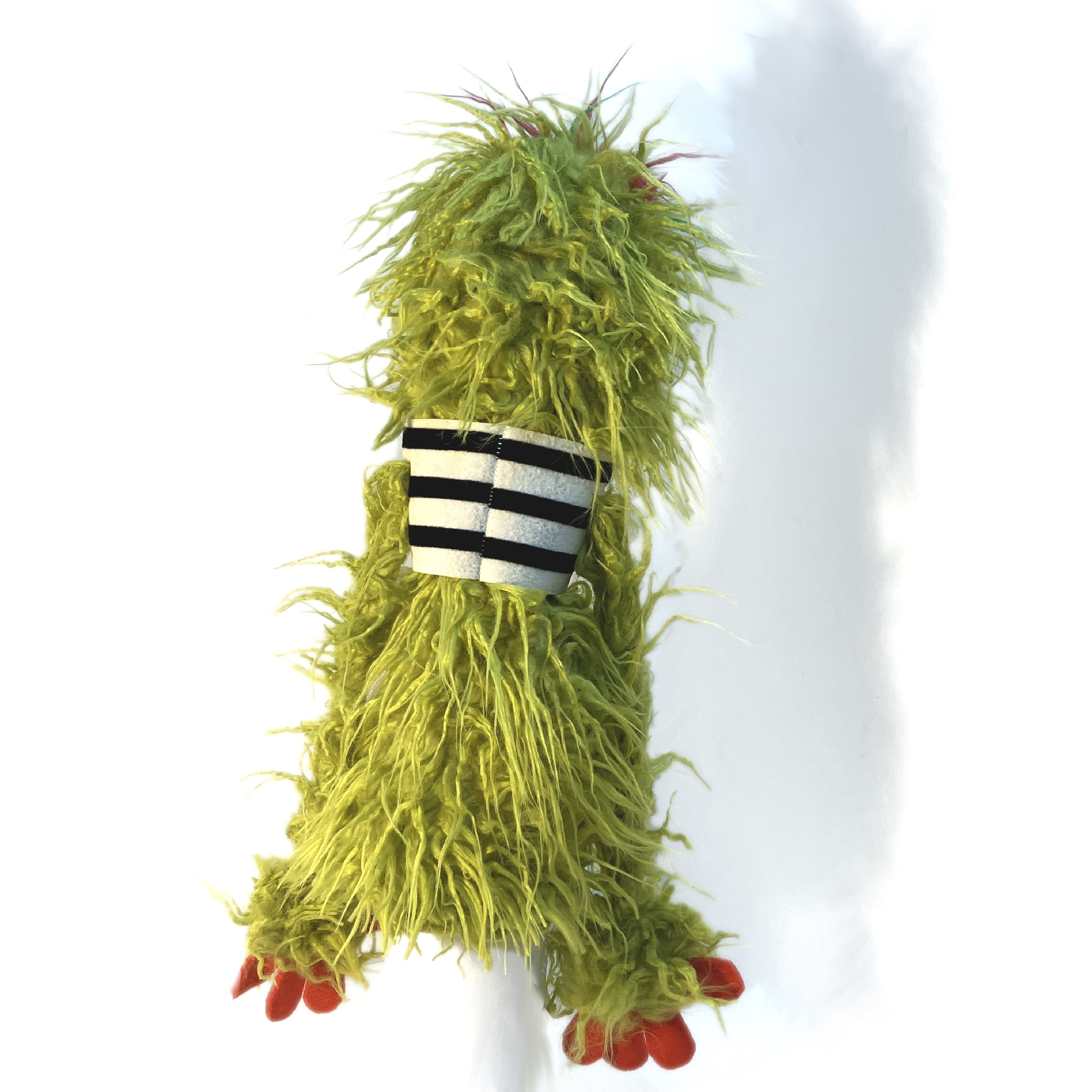 Green Shaggy Fuzz Pro Monster Hand Puppet - Etsy