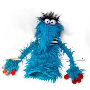 Blue Shaggy Shnoz-Pro, Professional Monster Hand Puppet image 10