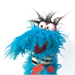 Blue Shaggy Shnoz-Pro, Professional Monster Hand Puppet image 3