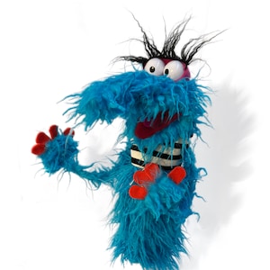 Blue Shaggy Shnoz-Pro, marionnette à main monstre professionnelle image 2