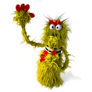 Green Shaggy Chin Pro Monster Hand Puppet image 2