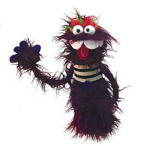 Marionnette à main Shaggy Fuzz Pro Monster bordeaux image 8