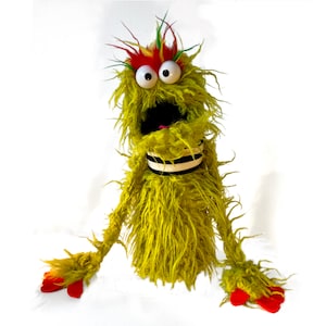 Green Shaggy Chin Pro Monster Hand Puppet image 5