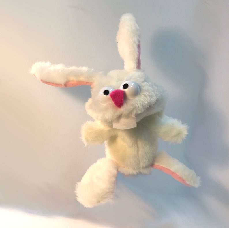 Bunny Rabbit Hand Puppet White