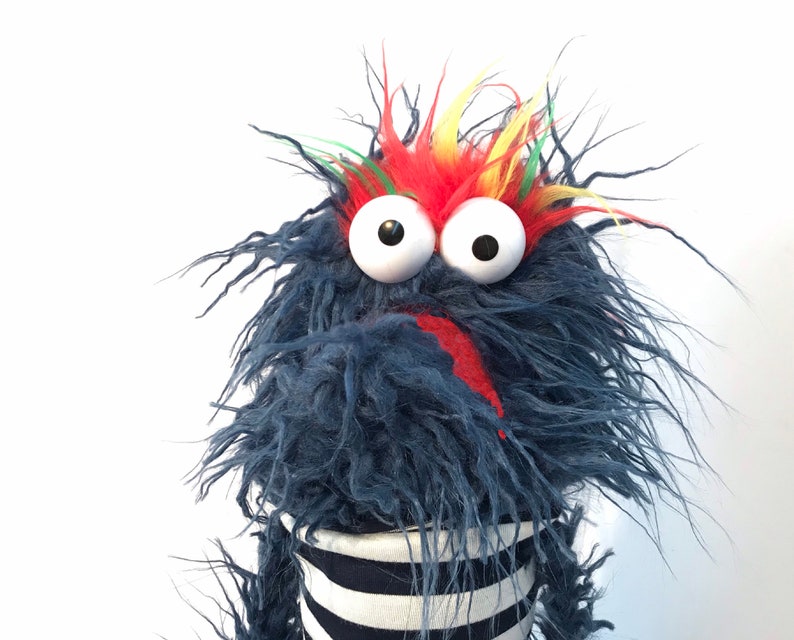 Blue Shaggy Chinpro Professional Monster Hand Puppet Etsy