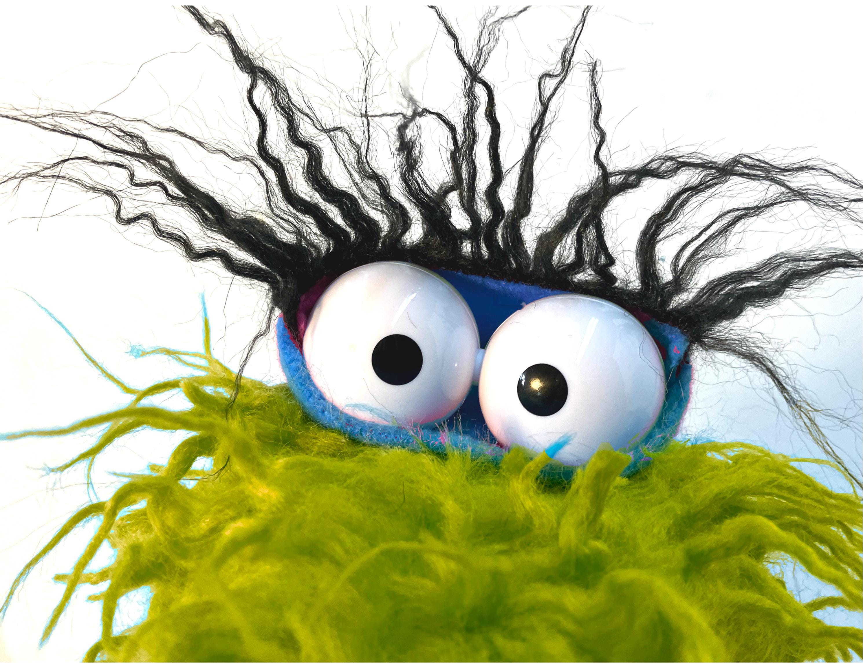 Green Shaggy Shnoz-pro, Professional Monster Hand Puppet - Etsy