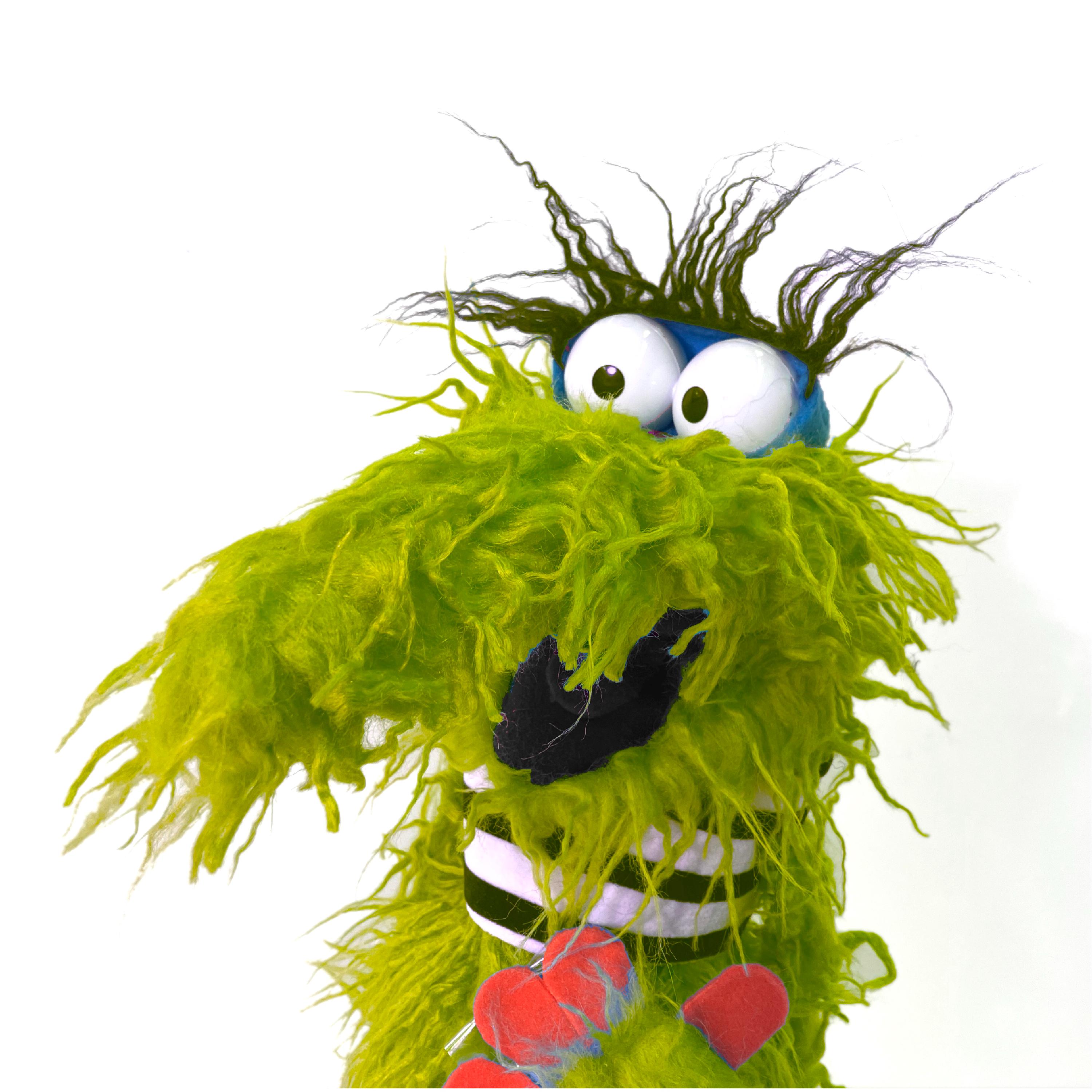 Green Shaggy Shnoz-pro, Professional Monster Hand Puppet - Etsy