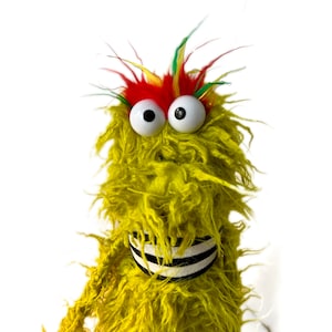 Green Shaggy Chin Pro Monster Hand Puppet