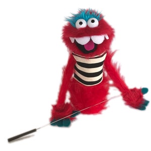 Fuzzbrain Puppet Red Fuzz-pro, Professional Monster Hand Puppet - Etsy