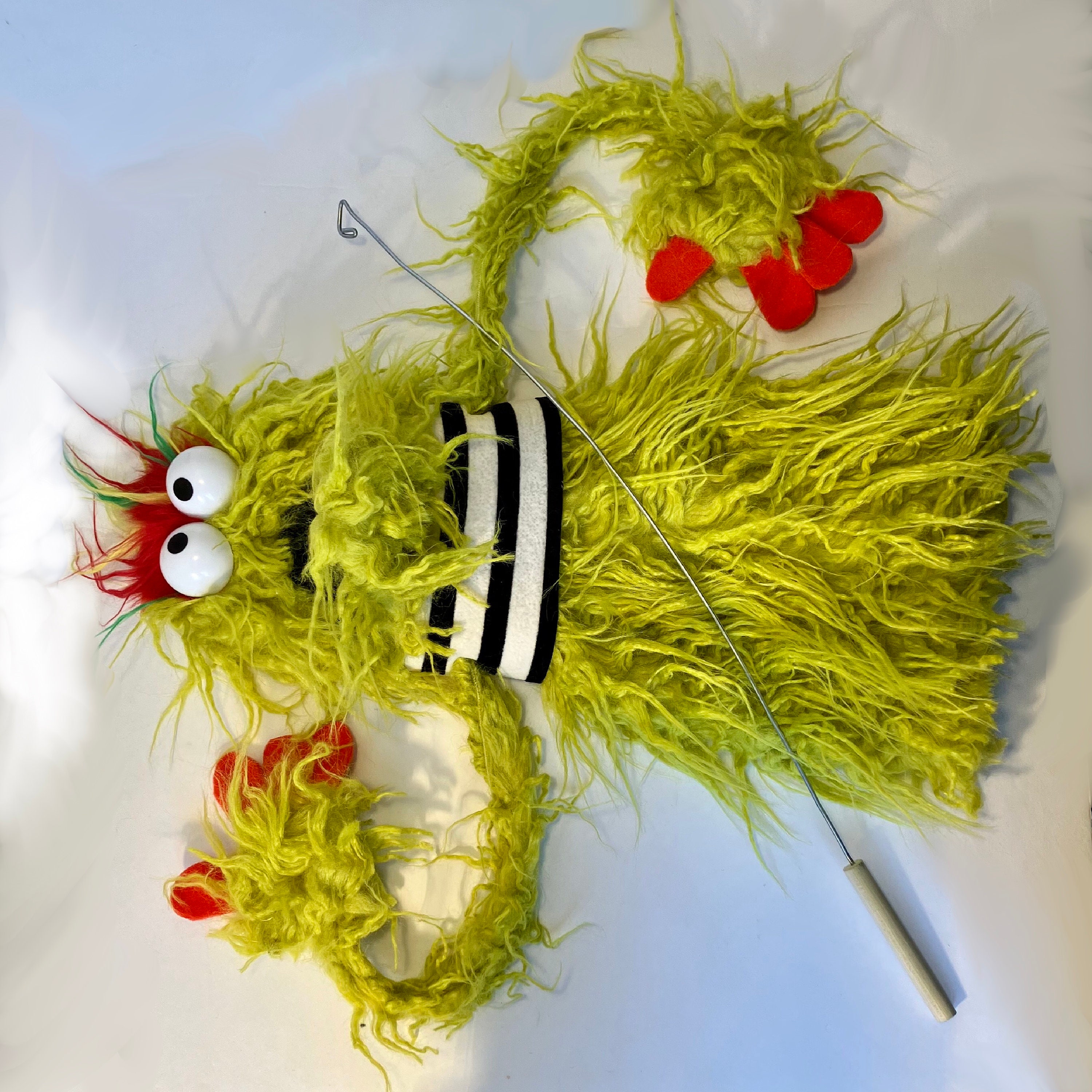 Green Shaggy Chin Pro Monster Hand Puppet Etsy Australia