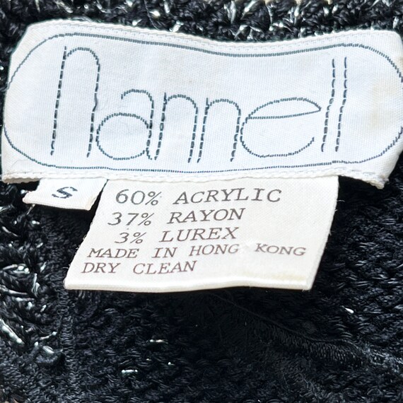 Vintage Nannel Black, Silver, & Bling Glam Formal… - image 4