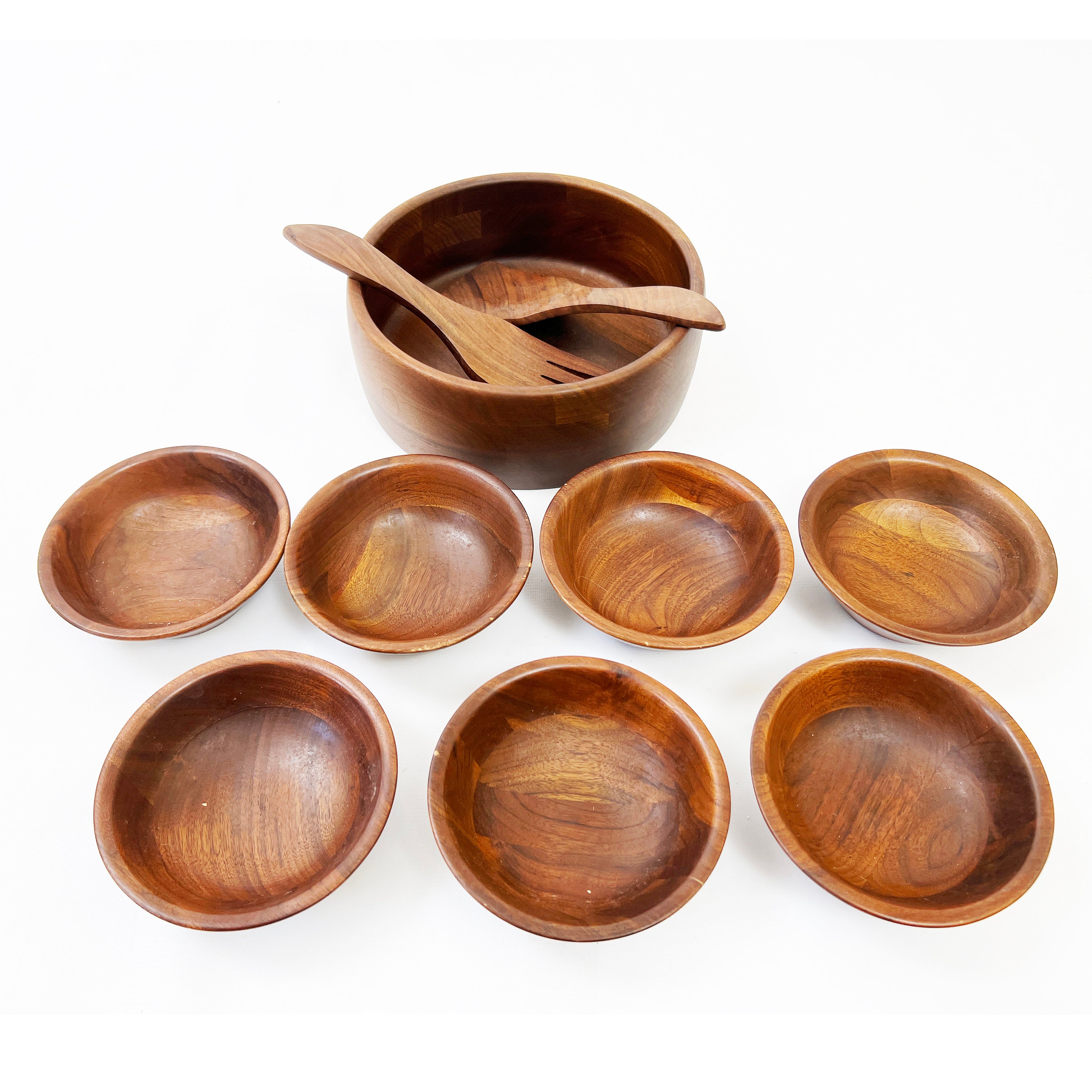 Ozark Walnutware Handturned Walnut Wood Serving Bowl Set - 11