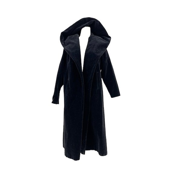 1950's Designer Kerrybrooke Black Velvet, Hooded,… - image 1