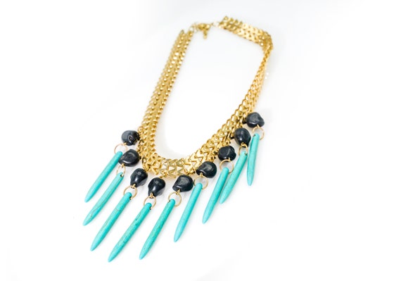 Hand made vintage unique and bold necklace with s… - image 3