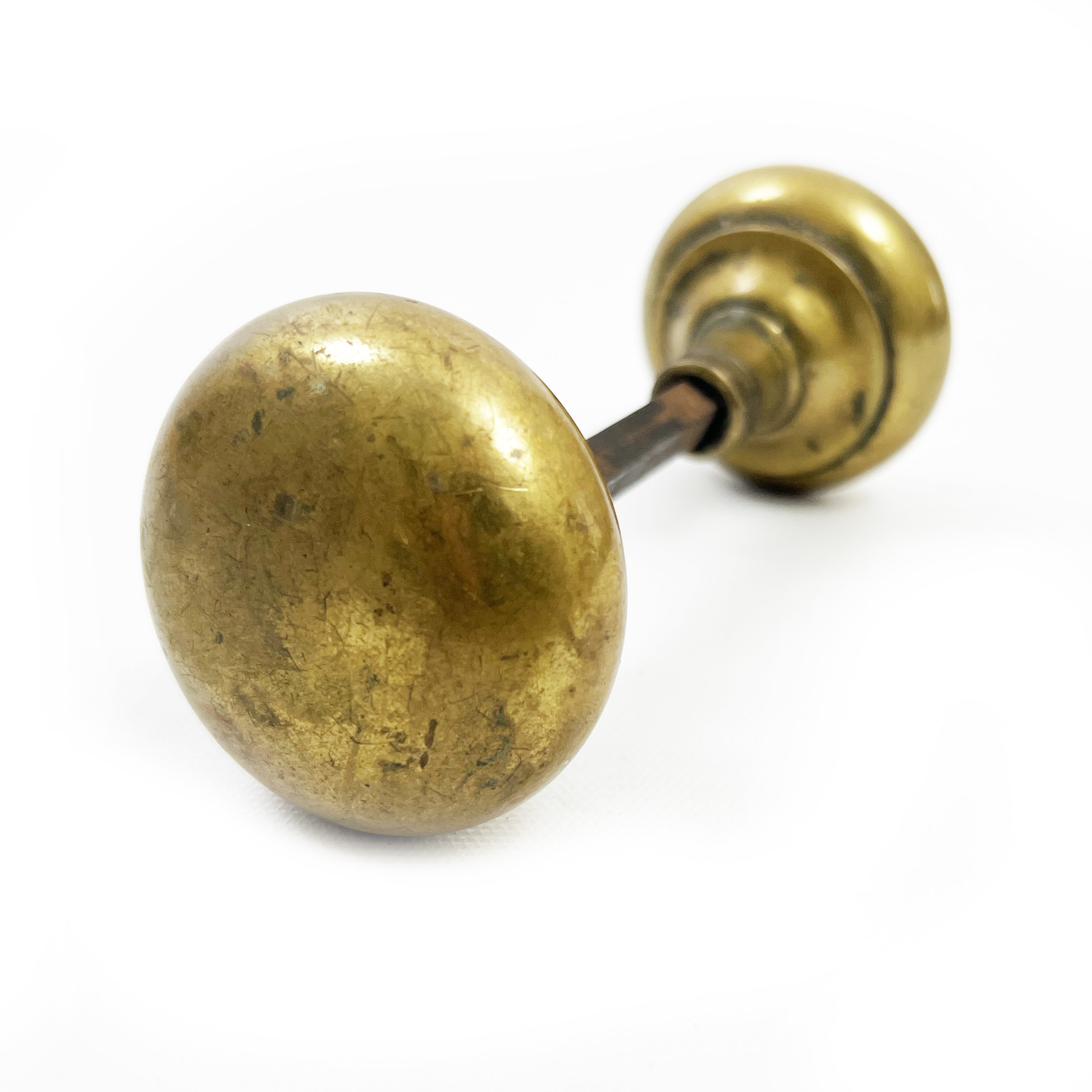 Antique Bright Brass Passage Door Knob - Etsy