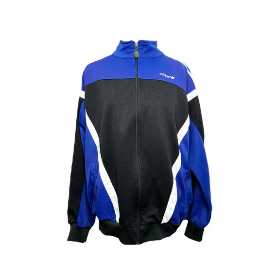 Buy Retro Adidas Blue Black & White Track Jacket Online in India - Etsy