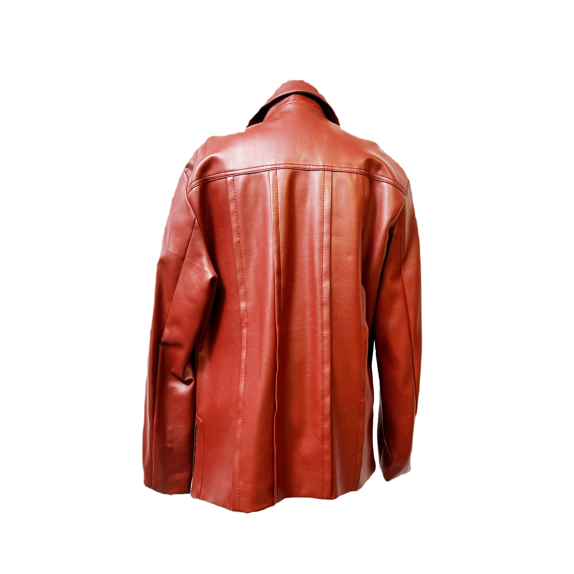 Vintage 60s 70s Brown Leather A2 Jacket Scoville Zipper Size