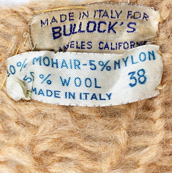 30's/40's Luxe Hand Knit Italian Mohair & Wool Ca… - image 4