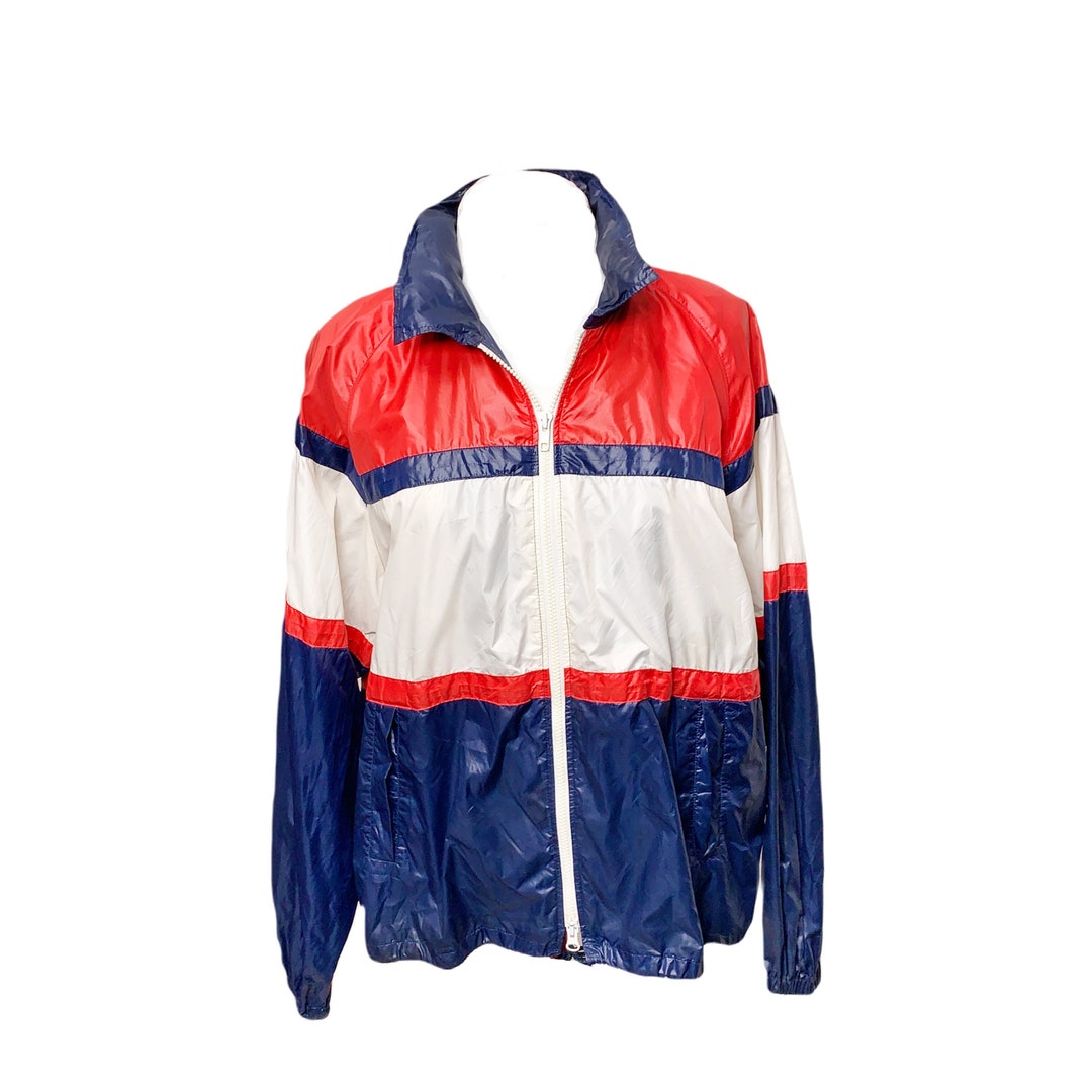 Retro Color Block Jacket Retro Color Block Classic Track Jacket W/ Removable Hood - Etsy