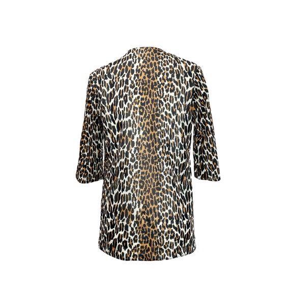 70's Mod & Slinky Leopard Print Blouse - image 3