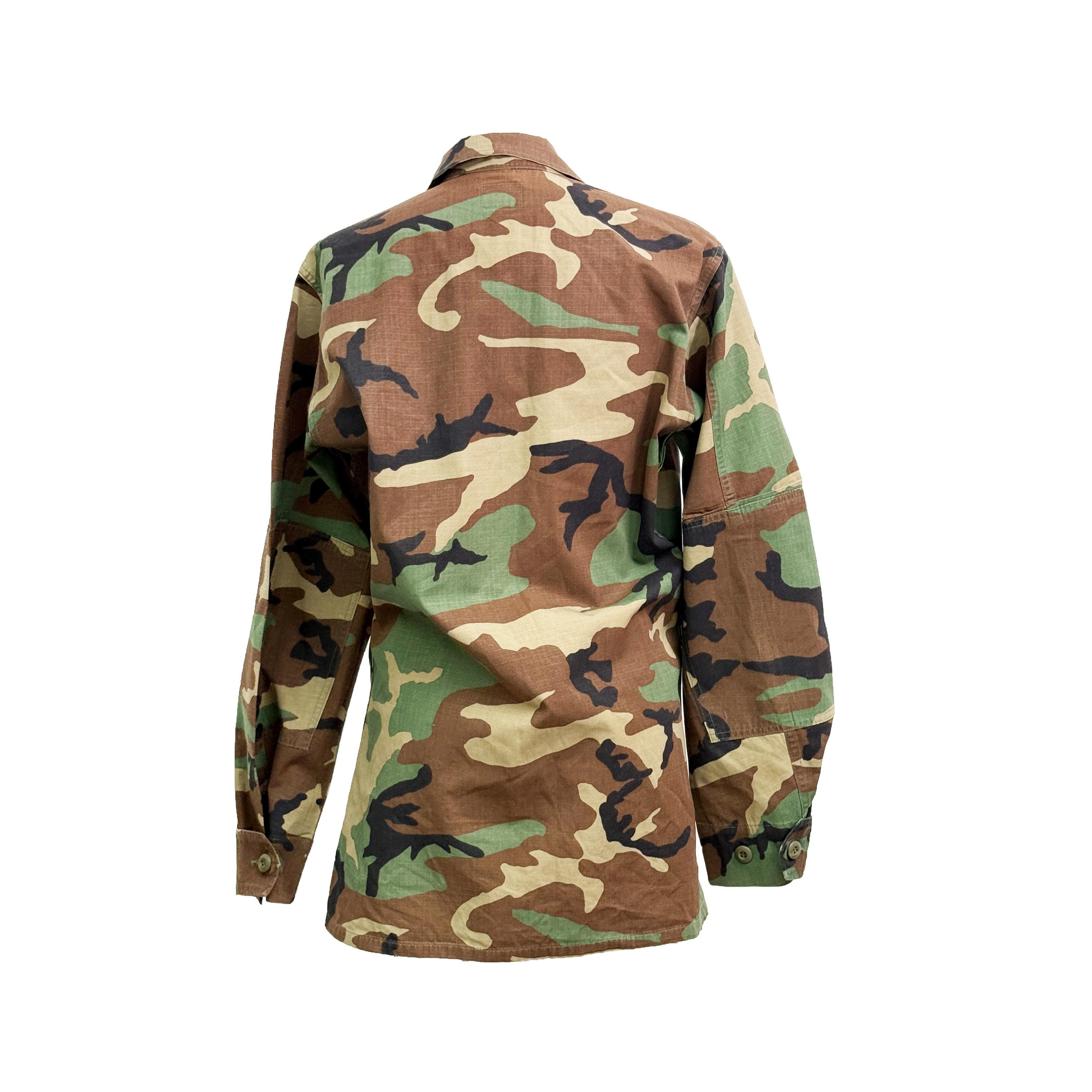 1980s–1990s Vintage U.S. Army Woodland Ripstop Cotton Camo BDU 