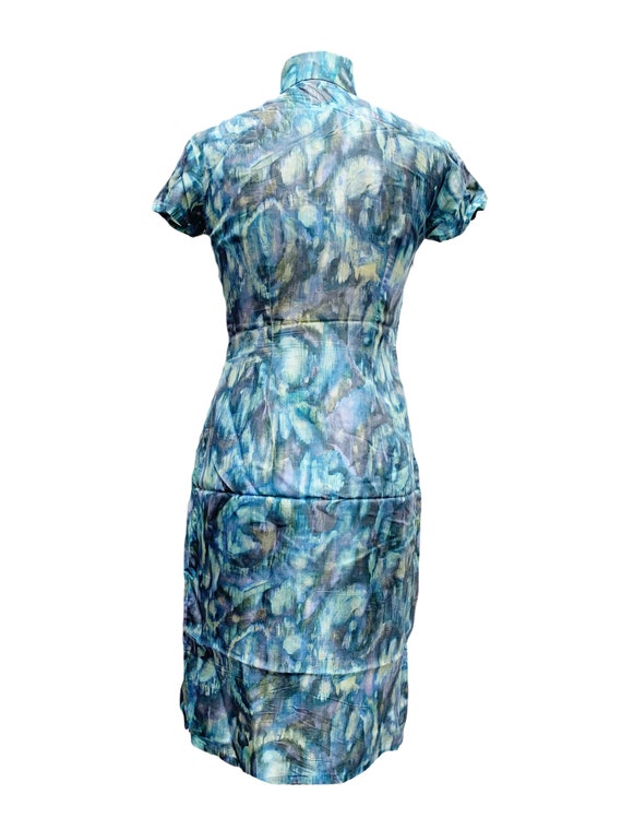 Mid-Century Couture 100% Painted Silk Cheongsam S… - image 3