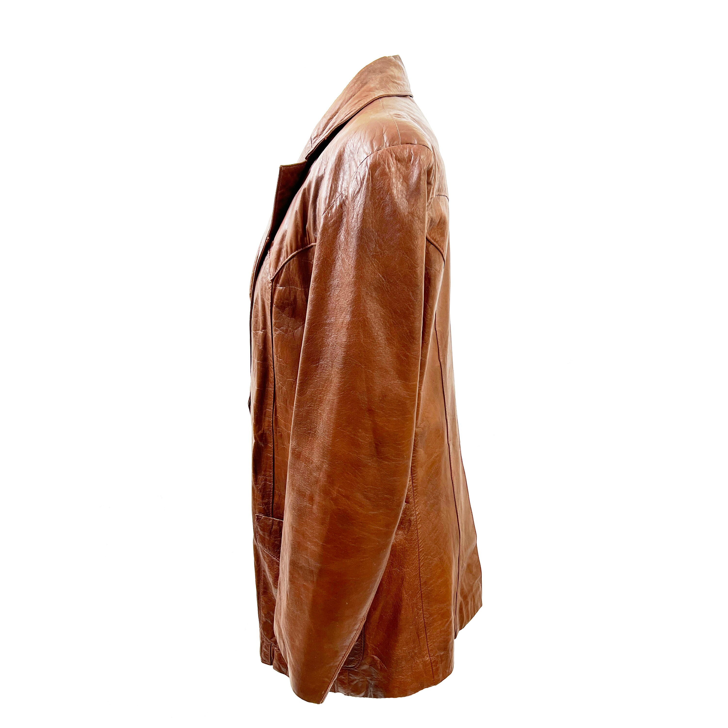 Vintage Cevy's Soft Brown Genuine Leather Blazer / Jacket - Etsy