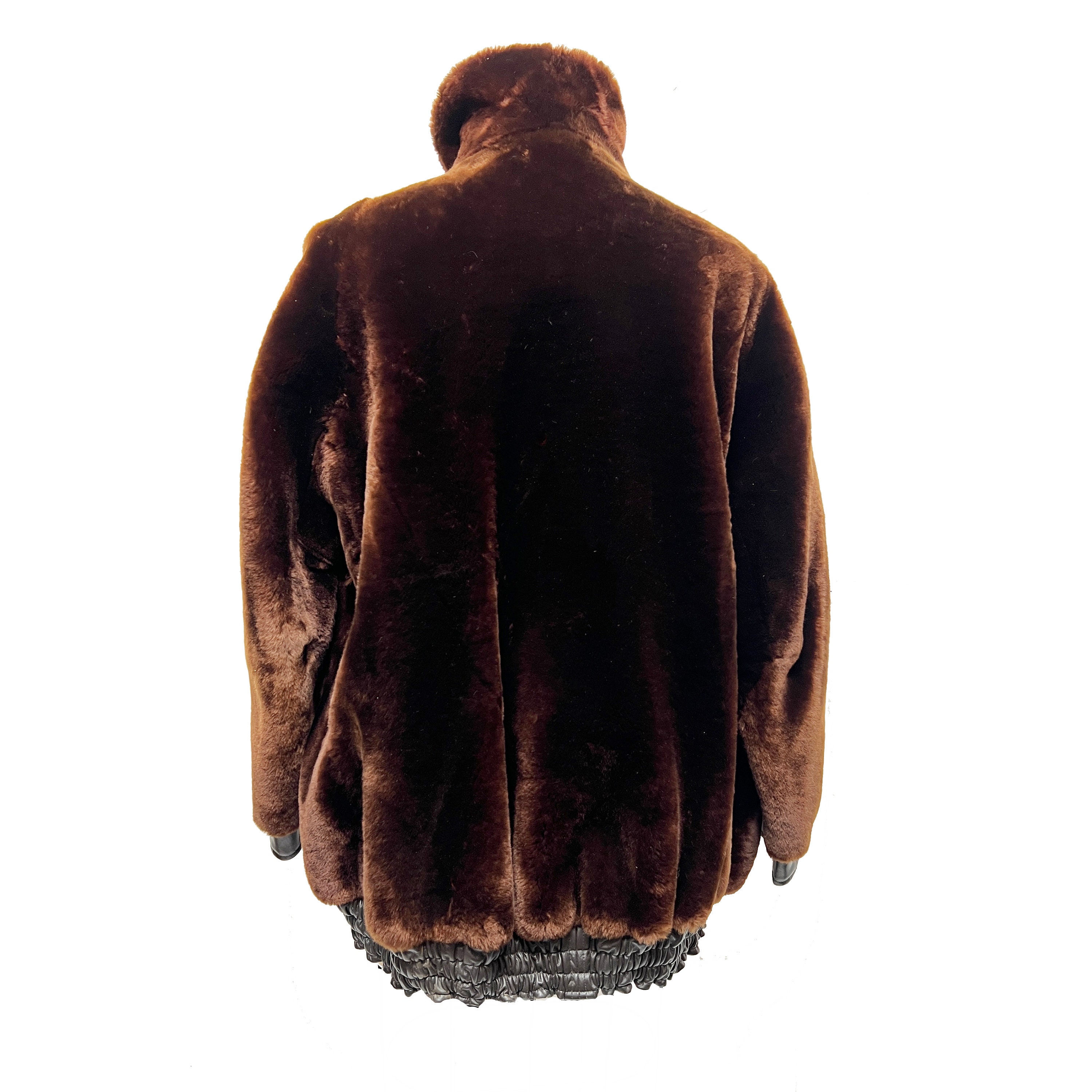 1940's-1950's Beau Mouton Original Rare Dark Brown Oversized 1940's-1950's Beau Mouton Original Rare Dark Brown Oversized