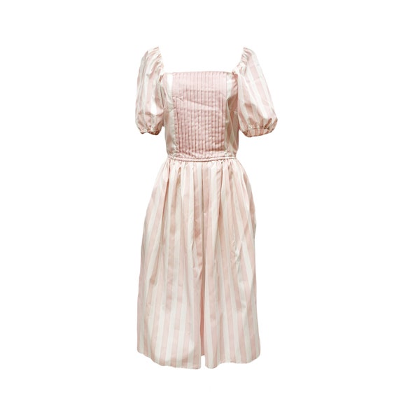 1980's Patty ÓNeil Prairie Chic Pink and White St… - image 1