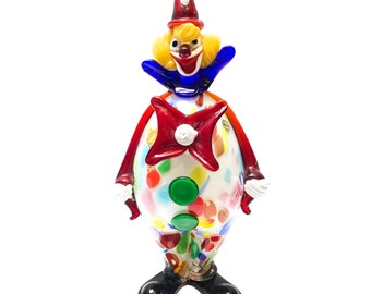 ムラーノガラスのピエロのラベルアートガラスのピエロイタリアの