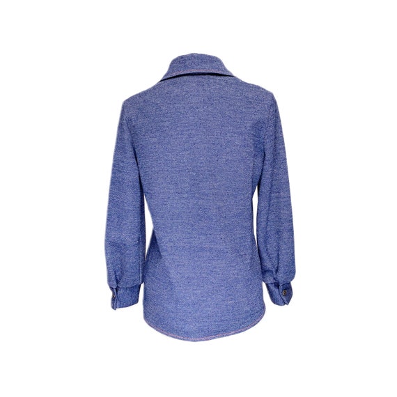 1970's Fuax Denim Button Up Collared Shirt - image 3