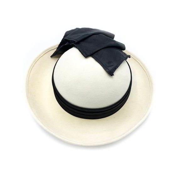 Vintage Sonni San Fransisco White & Black Hat Bri… - image 2