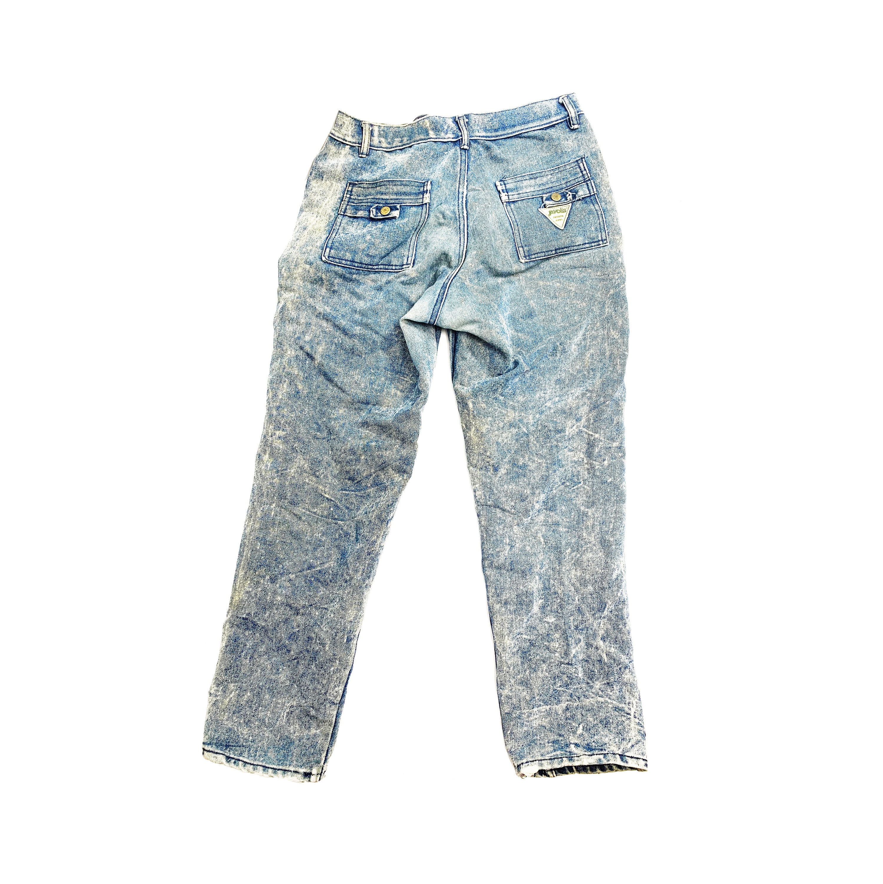 80's Designer Javolis Snow Wash Relaxed Fit Jeans - Etsy