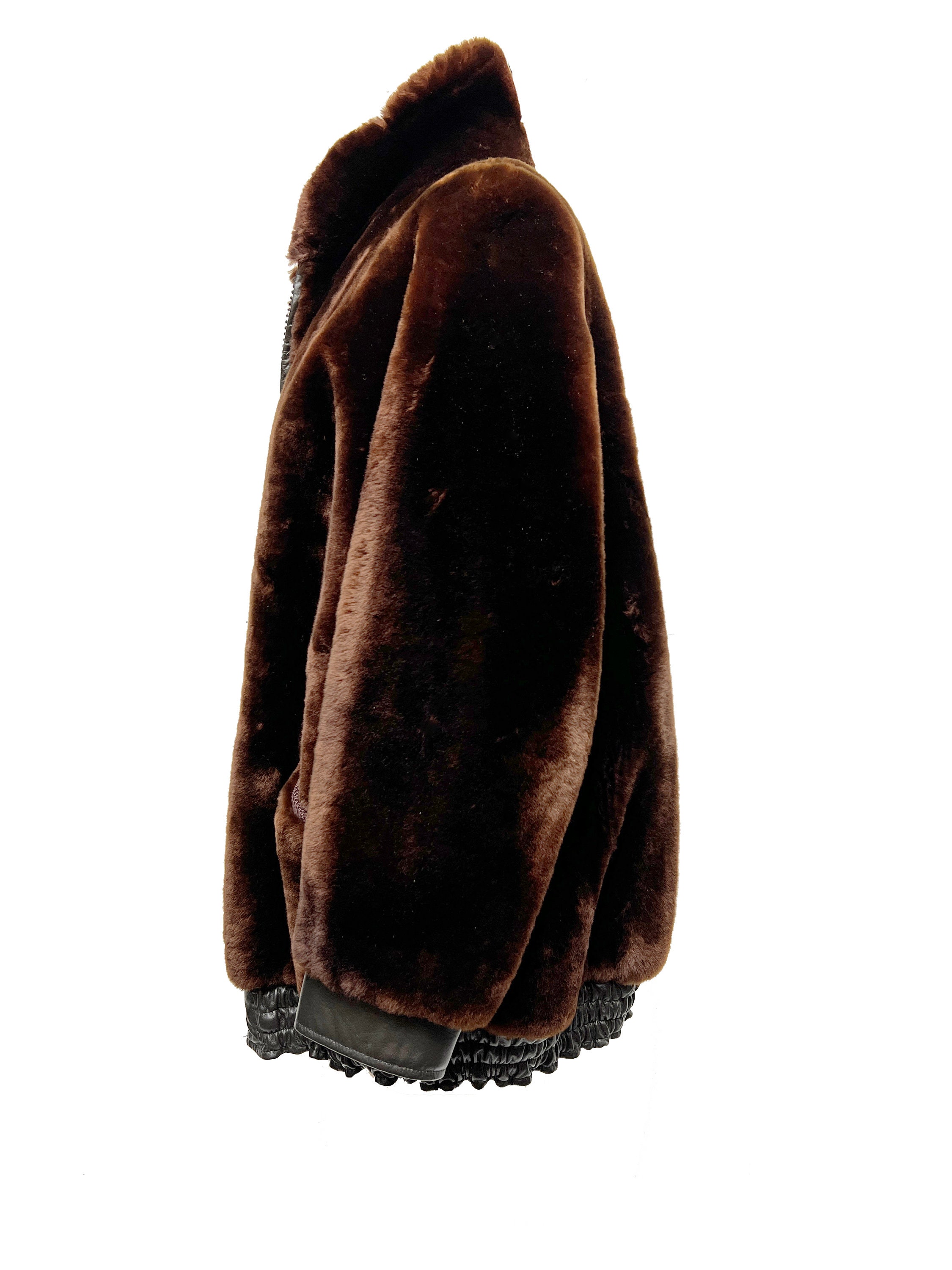 1940's-1950's Beau Mouton Original Rare Dark Brown Oversized