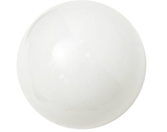 Mid Century Modern Very Large Hand Blown White Glass Globe Shade