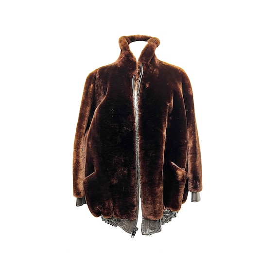 1940's-1950's Beau Mouton Original Rare Dark Brown Oversized